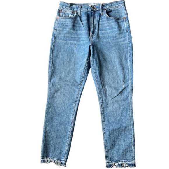Madewell The High rise Slim Crop Boyjean Casual women’s blue jeans. size 30 - Picture 1 of 10